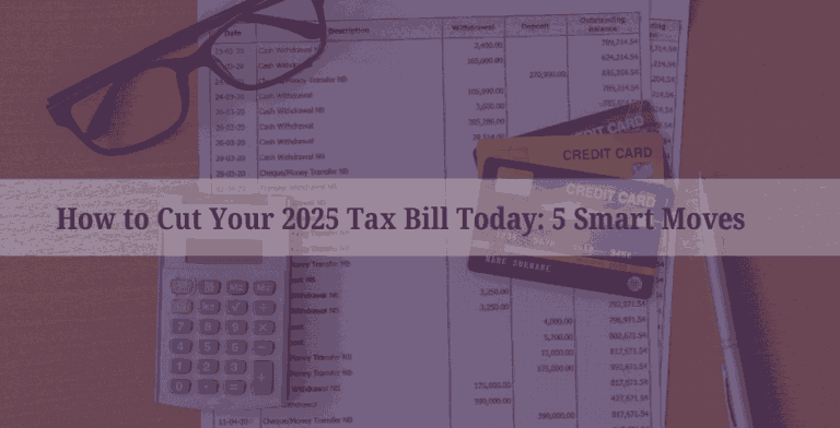 How to Cut Your 2025 Tax Bill Today: 5 Smart Moves